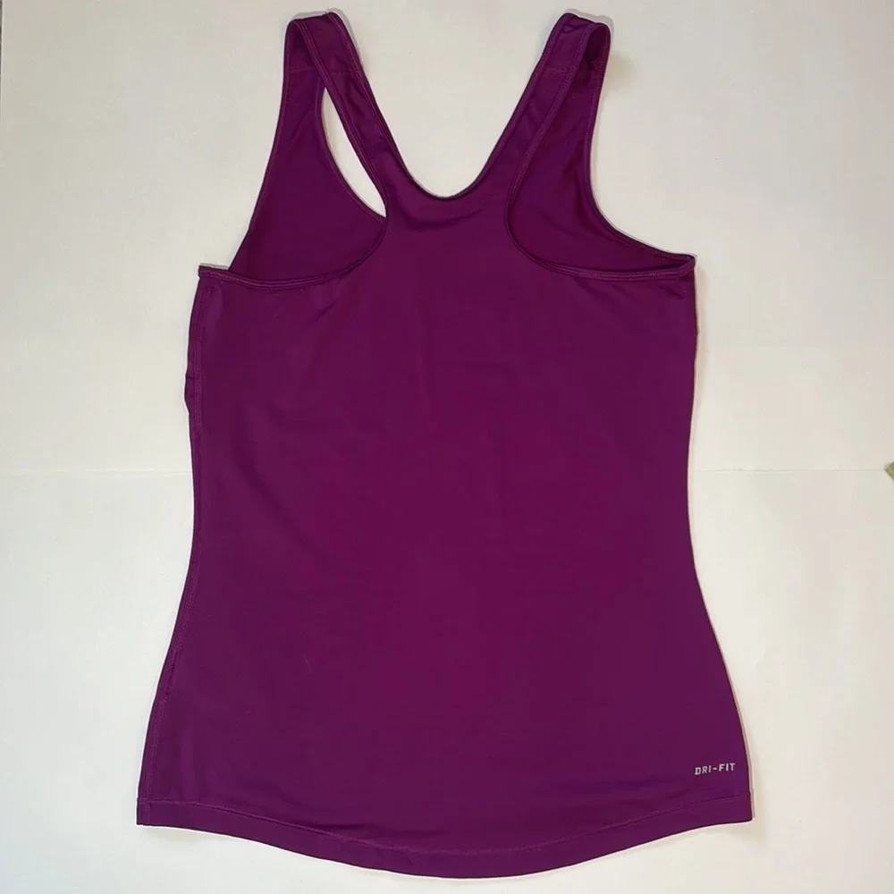 Nike Pro Purple Athletic tank top DRI-Fit Size M - Picture 2 of 6